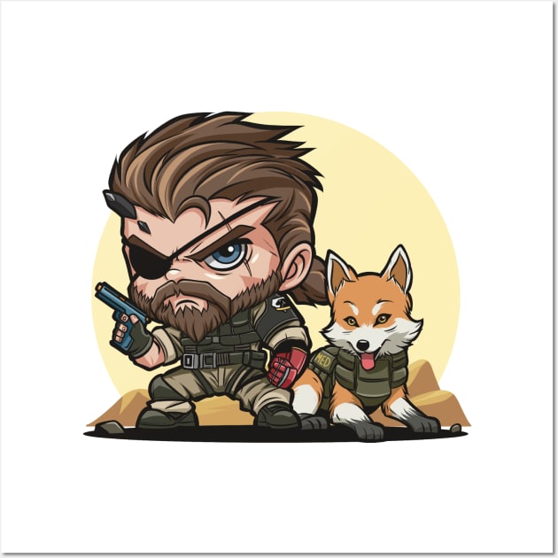 VENOM SNAKE FT. DD - CHIBI STYLE Wall Art by Vector Volt